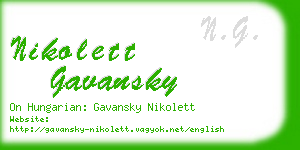 nikolett gavansky business card